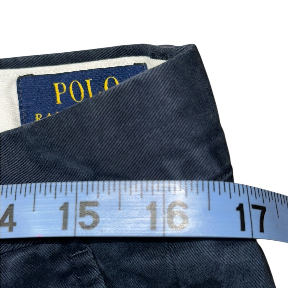 POLO‎ RALPH LAUREN Chino Pants Men's 33x30 Navy All over Crests Embroidered - Picture 3 of 7